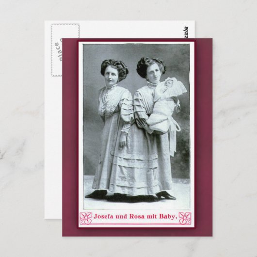 Josefa en Rosa Circus-uitvoerders op kaarten (Voorkant / Achterkant)