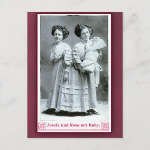 Josefa en Rosa Circus-uitvoerders op kaarten