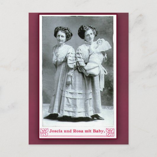 Josefa en Rosa Circus-uitvoerders op kaarten (Voorkant)