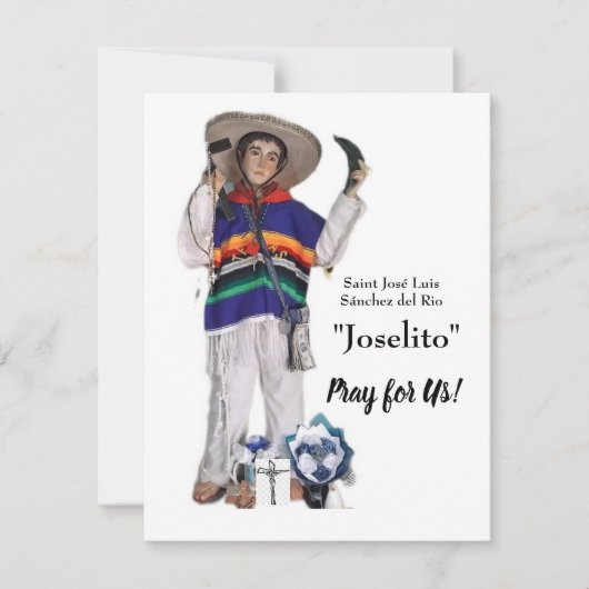 Joselito Sánchez del Río Kaart (Voorkant)