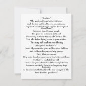 Joselito Sánchez del Río Kaart (Achterkant)