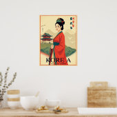 Joseon Empress - Retro  Hanbok Poster (Keuken)