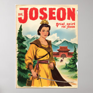 Joseon Vrouw Warrior Art - Koreaans historisch Poster