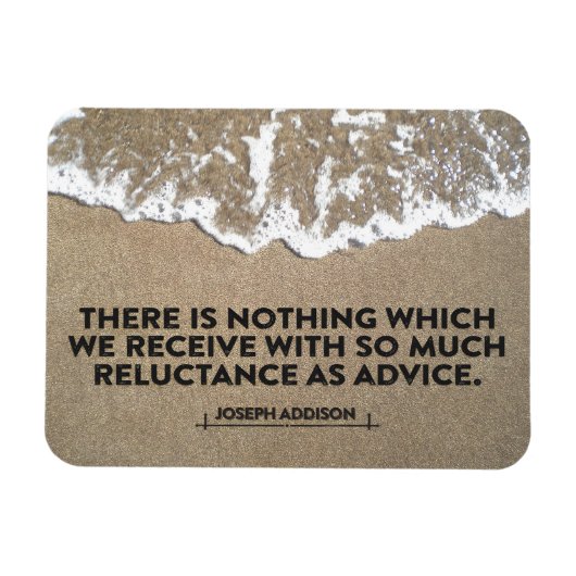 Joseph Addison Inspirerend quote "Advies" Flexi Magneet (Horizontaal)