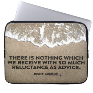 Joseph Addison Inspirerend quote "Advies" Laptop Sleeve