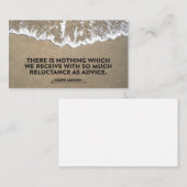 Joseph Addison Inspirerend quote "Advies" Notitiekaartje (Voorkant / Achterkant)