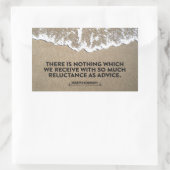 Joseph Addison Inspirerend quote "Advies" Rechthoekige Sticker (Tas)