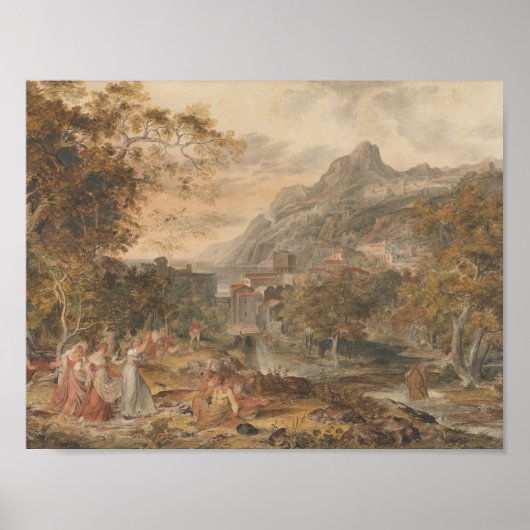 Joseph Anton Koch - Uitzicht der Vietri Poster (Voorkant)