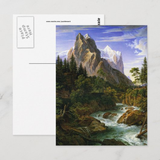 Joseph Anton Koch, Wetterhorn von der Rosenlaui Briefkaart (Voorkant / Achterkant)