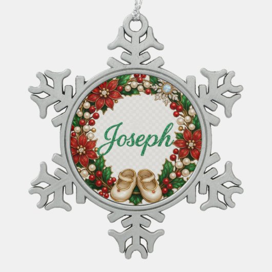 Joseph Baby’s First Christmas Snowflake Ornament (Voorkant)