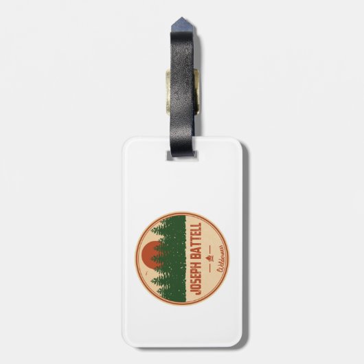 Joseph Battell Wilderness Vermont Bagagelabel (Achterkant verticaal)