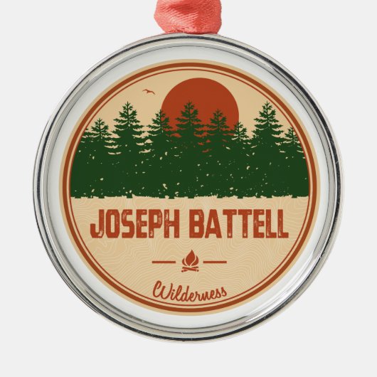 Joseph Battell Wilderness Vermont Metalen Ornament (Voorkant)
