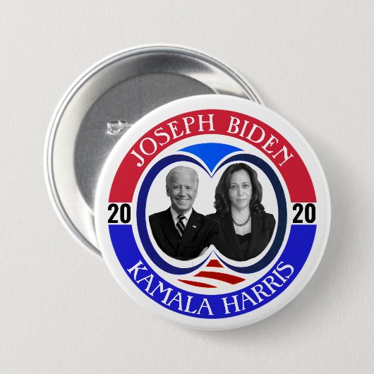 Joseph Biden & Kamala Harris 2020 Ronde Button 7,6 Cm (Voorkant /achterkant)