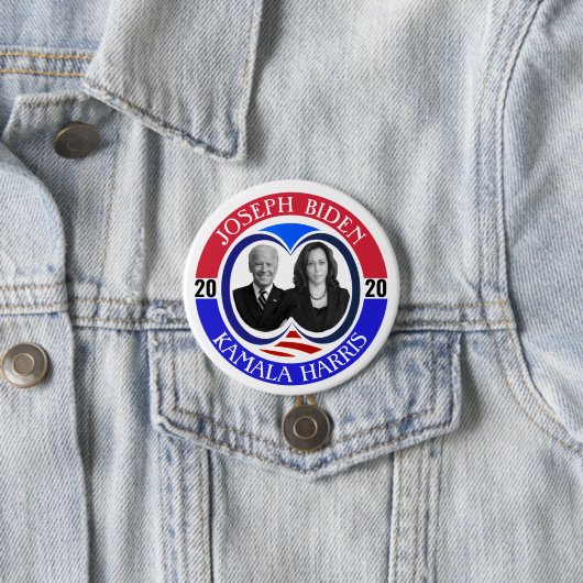 Joseph Biden & Kamala Harris 2020 Ronde Button 7,6 Cm (In situ)