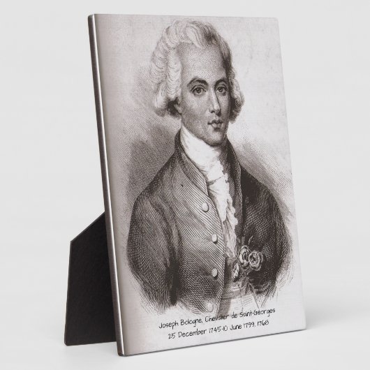Joseph Bologne, Chevalier de Saint-Georges Fotoplaat (Zijkant)