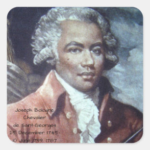 Joseph Bologne, Chevalier de Saint-Georges Vierkante Sticker