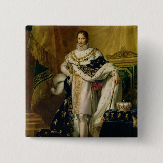 Joseph Bonaparte na 1808 Vierkante Button 5,1 Cm (Voorkant)