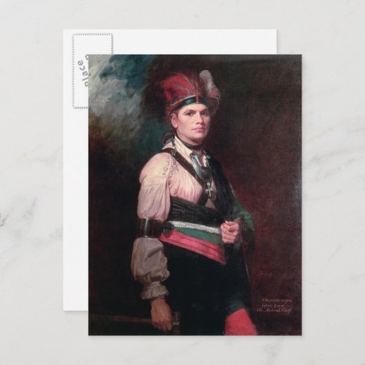 Joseph Brant, chef Mohawks, 1742-1807 Briefkaart (Voorkant / Achterkant)
