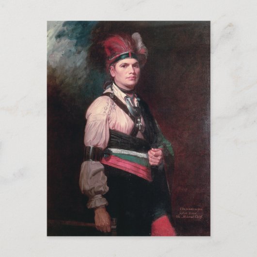 Joseph Brant, chef Mohawks, 1742-1807 Briefkaart (Voorkant)