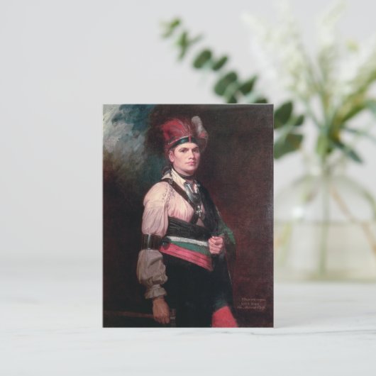 Joseph Brant, chef Mohawks, 1742-1807 Briefkaart (Staand voorkant)