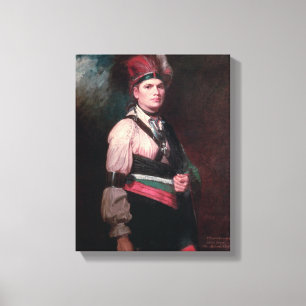 Joseph Brant, opperbevelhebber van de Mohawks, 174 Canvas Afdruk