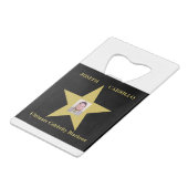 Joseph Carrillo - Ultieme beroemdheid blackout Creditkaart Flessenopener (Voorkant Gekanteld)