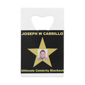 Joseph Carrillo - Ultimate Celebrity Blackout Creditkaart Flessenopener