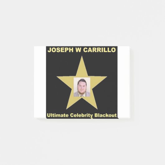 Joseph Carrillo - Ultimate Celebrity Blackout Post-it® Notes (Voorkant)