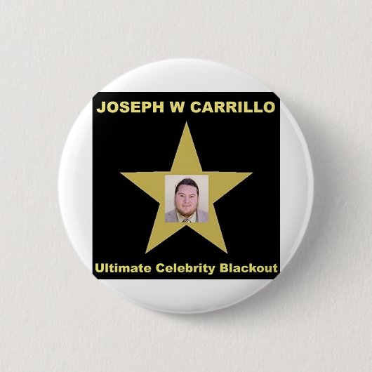 Joseph Carrillo - Ultimate Celebrity Blackout Ronde Button 5,7 Cm (Voorkant)