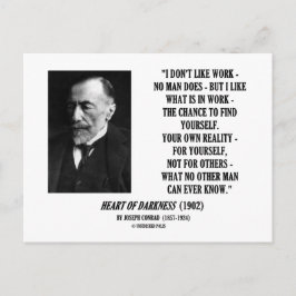 Joseph Conrad de Kans van het Werk Uw Eigen Citaat Briefkaart