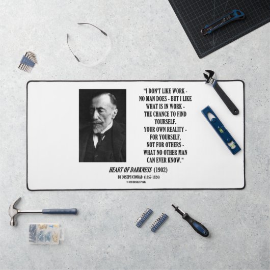 Joseph Conrad de Kans van het Werk Uw Eigen Citaat Bureaumat (Werkstation)
