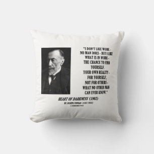 Joseph Conrad de Kans van het Werk Uw Eigen Citaat Kussen