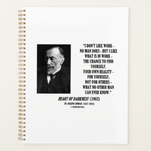 Joseph Conrad de Kans van het Werk Uw Eigen Citaat Planner