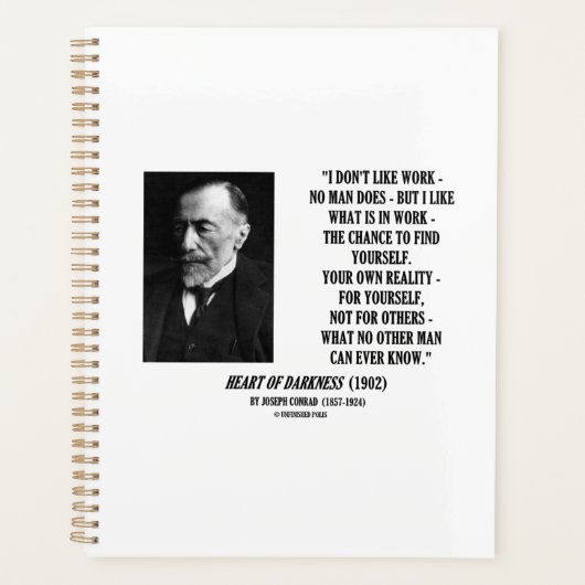 Joseph Conrad de Kans van het Werk Uw Eigen Citaat Planner (Voorkant)