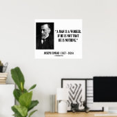 Joseph Conrad een Man is een graadje van de arbeid Poster (Thuiskantoor)