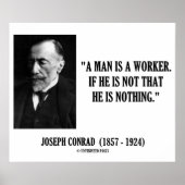 Joseph Conrad een Man is een graadje van de arbeid Poster (Voorkant)