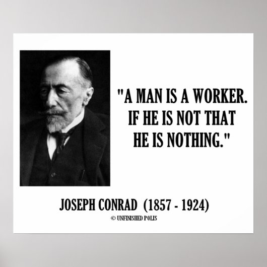 Joseph Conrad een Man is een graadje van de arbeid Poster (Voorkant)