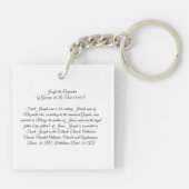 Joseph de timmerman sleutelhanger (Achterkant)