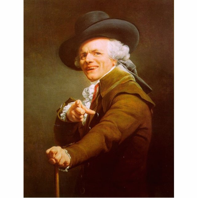 Joseph Ducreux Self Portrait Staand Fotobeeldje (Voorkant)