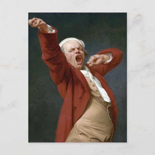 Joseph Ducreux Self-Portrait, Yawning Briefkaart (Voorkant)