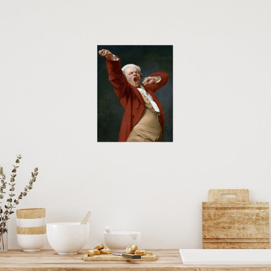 Joseph Ducreux Self-Portrait, Yawning Poster (Keuken)