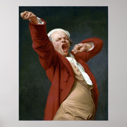Joseph Ducreux Self-Portrait, Yawning Poster (Voorkant)