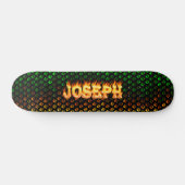 Joseph echt vuur en vlammenskateboard ontwerp. persoonlijk skateboard (Horizontaal)