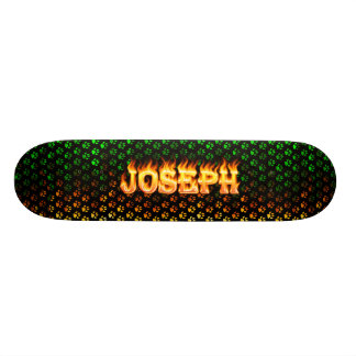 Joseph echt vuur en vlammenskateboard ontwerp. persoonlijk skateboard