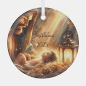 Joseph en Baby Jezus Ornament (Voorkant)