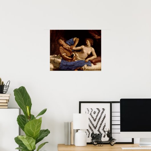 Joseph en de vrouw van Potiphar, c.1649 Poster (Thuiskantoor)