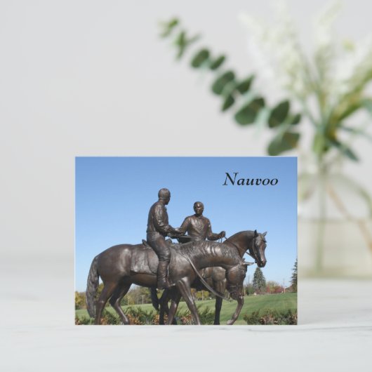 Joseph en Hyrum Smith Statue Briefkaart (Staand voorkant)