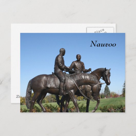 Joseph en Hyrum Smith Statue Briefkaart (Voorkant / Achterkant)