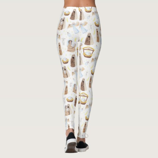 Joseph en Mary Kerstmis Leggings (Achterkant)