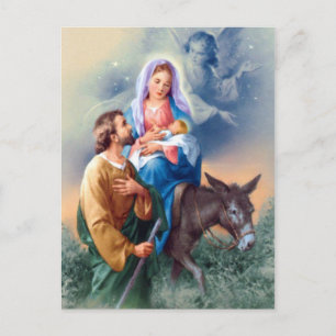 Joseph en Mary met Baby Jesus Briefkaart
